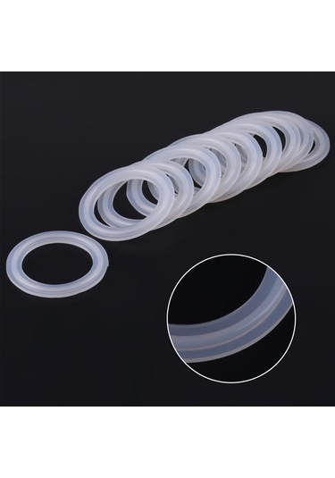 Shineyee 10 Adet 1.5" Gıda Grubu Silikon Manset, 50.5mm Dış Çaplı Sağlıkta Uygun Paslanmaz Çelik Boru Fittingleri İçin Hermetik Kapama