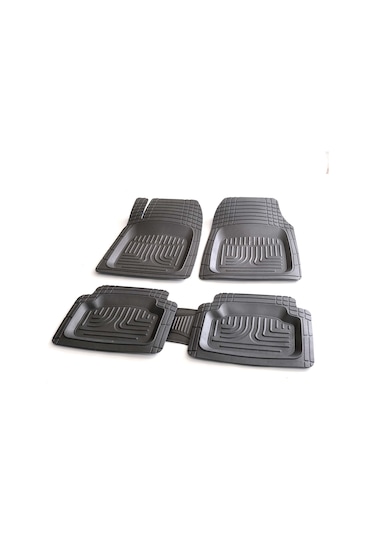 3D Üniversal Tüm Araçlar İçin Uyumlu Havuzlu Paspas 5 Parça Siyah