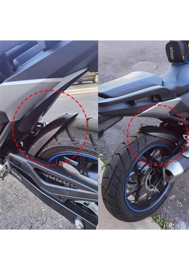 Xurunkeji Honda Nc750s Nc750x Nc700s Nc700x 2012-2021 Motosiklet Ön Arka Çamurluk Uzatıcı Çamurluk Aksesuarları, 2 Adet Siyah