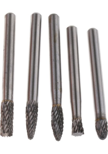 Suntek 10 Adet 1/4 "shank Çift Kesim Karbür Döner Çapak