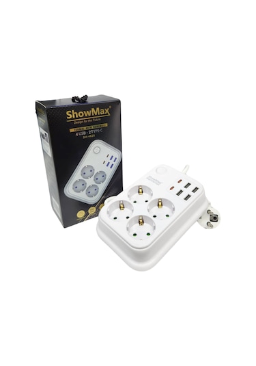 Showmax Sh-4629 Termal Akım Korumalı 2 Metre Priz