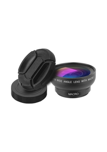 Novahub Apexel Apl-0.45wm 0.45x Geniş Açı + 12.5x Makro Lens Seti, Temizlik Bezi Ve Çanta, Telefon Kamera Ekipmanı