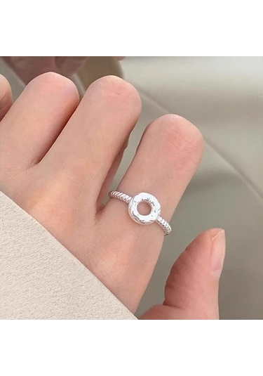 Kadınlar İçin Özel Olarak Tasarlanmış Benzersiz Düz Bantlı Yüzük No.56 Çok Renkli