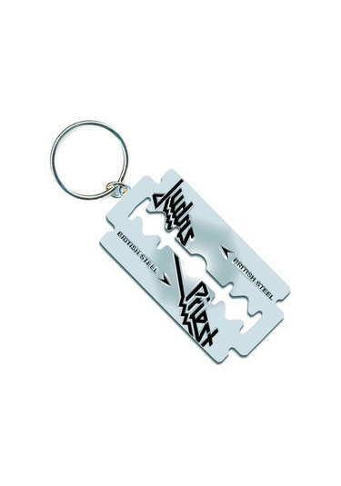 Anahtarlık - Judas Priest - İngiliz Çelik Jilet Bıçağı Çok Renkli Çok Renkli