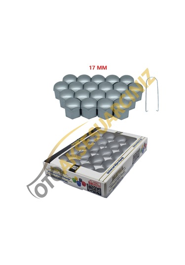 A Kalite Mefsa Bijon Kapağı Düz 17 Mm Gri 20 Li Set