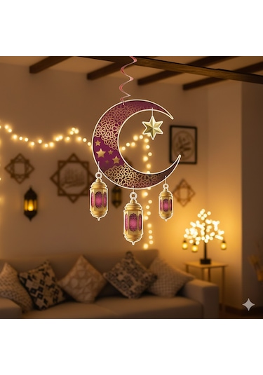 Dodomar Süs Sarkıt Ramazan Tavan Ayyıldız Kandi90x30bordo