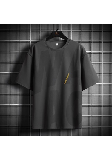 Erkek Kısa Kollu Tişört, 6856 Koyu Gri Diğer