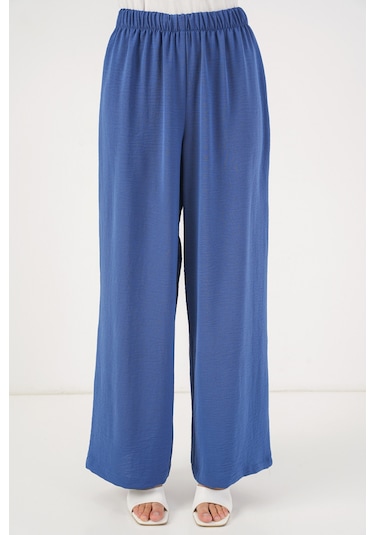 Kadın Önü Bağcıklı Tunik Pantolon İkili Takım 6744 - İndigo İndigo