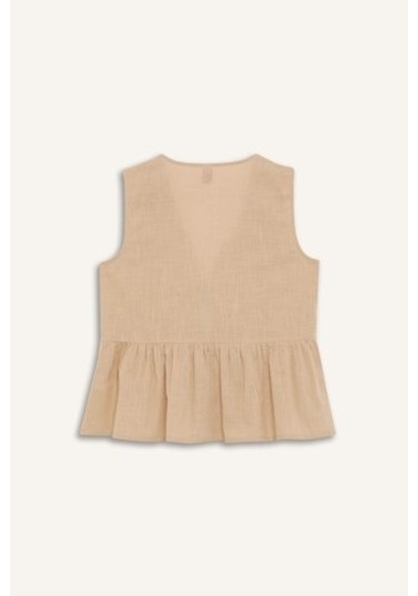 Defacto Regular Fit Brode Önden Bağlamalı Plaj Üstü-fall İn Love E4263ax25smbg387 Bej