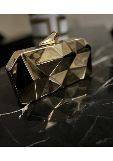 Abiye Çanta Gold Metalik