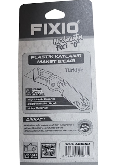 Fıxıo Katlanır Plastik Maket Bıçağı 24 Adet