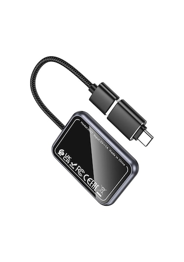 Hoco Hu1 Araba Kablosuz Carplay Adaptörü Gri