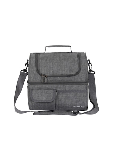 Mufunye Çift Bölmeli Termal Yalıtımlı Soğutucu Çanta - Suya Dayanıklı Taşınabilir Öğle Yemeği Çantası Plaj, Ofis, Piknik İçin Ergonomik Omuz Askılı Tasarım Çok Renkli