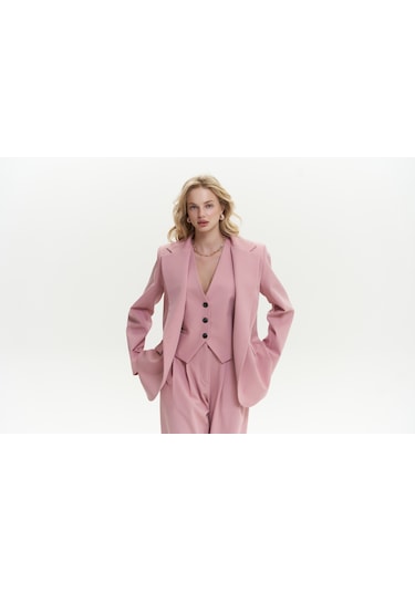 Mai Studios Co. Kaylee Pembe Blazer Pembe