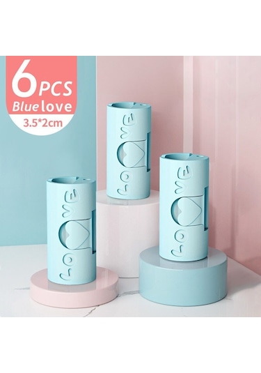 Mavi 6 Adet-6 Adet Çarşaf Sabit Klipler Plastik Kaymaz Yorgan Yatak Örtüsü Tutucu Yatak Bağlantı Elemanları Görünmez Çarşaf Kelepçesi