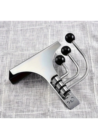 Elmpaly Küçük Numara Kolay Monte Edilen Kapı Askısı 3 Kancalı Metal Giysi Askısı Yatak Odası Yurt Dolap Düzenleme Modern Pürüzsüz Metal Yüzey Ahşap