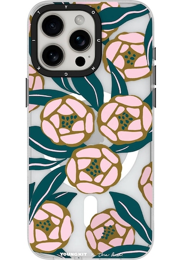 İphone 14 Pro Uyumlu Kılıf Magsafe Şarj Özellikli Youngkit Huagu Serisi Kapak Yeşil