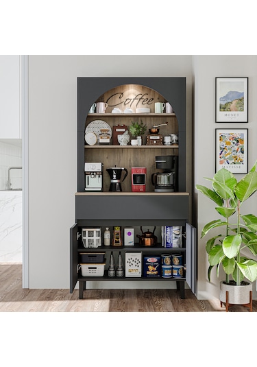 Venedik Kahve Köşesi, Çok Amaçlı, 2 Kapaklı 1 Çekmeceli Dolap