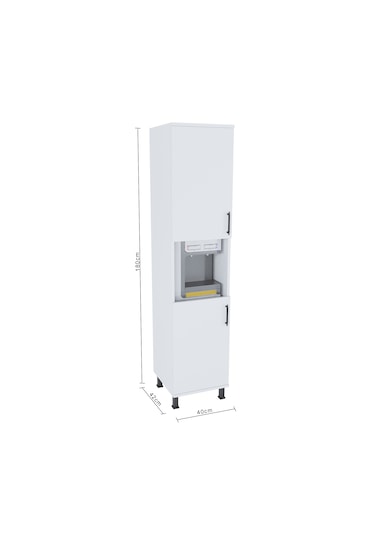 Ases Mobilya Esl0165 Çok Amaçlı Dolap Sebil Dolabı Mutfak Beyaz Beyaz