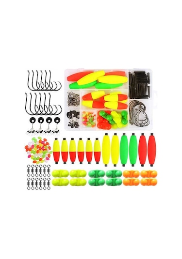 Novahub 102 Parçalık Avrupa Oval Şamandıra Seti - Çeşitli Şamandıra, Çengel Ve Aksesuarlar, Şamandıra Ve Çengel Kombinasyonu