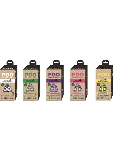 M-pets Poo 100% Recycled Dışkı Poşeti Nane Kokulu 8x15 Yaprak