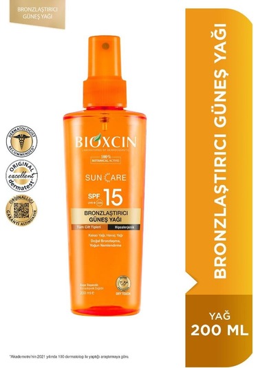 Bioxcin Sun Care SPF 15 Bronzlaştırıcı Güneş Yağı 200 ML