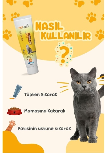 Petlook Kediler İçin Malt Macun Biotin İçerikli 115 G
