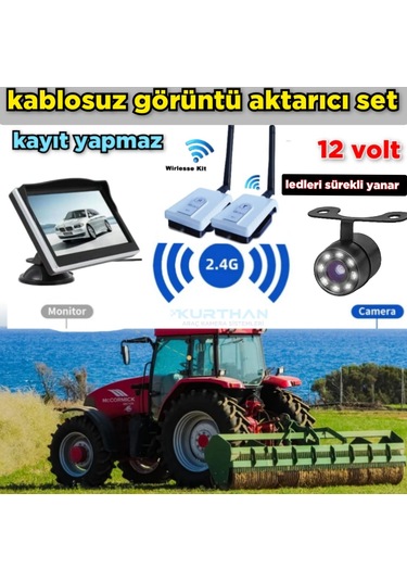 5 '' Monitör Ledli Kelebek Kamera Wifi Görüntü Aktarıcı Seti 12 V