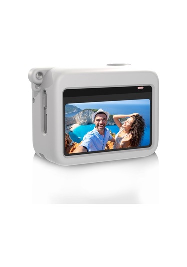 Xindoker Insta360 Go 3 İçin Silikon Kamera Kılıfı - Çizilmeye Karşı Koruma Beyaz/kırmızı/siyah