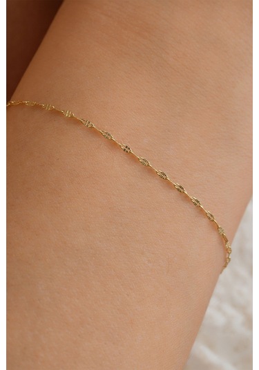 14 Ayar Altın Aynalı Zincir Bileklik Sarı Altın