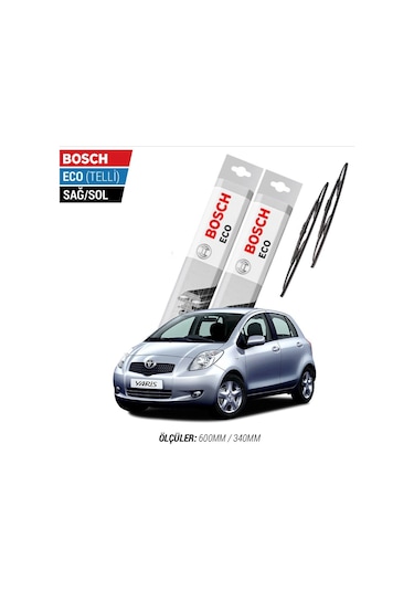 Toyota Uyumlu Yaris Silecek Takımı 2006-2010 Bosch Eco