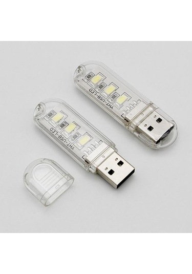 Mini İçilebilir Usb Dc 5v 3 8led Kabine Dolap Gece Lambası Masa Okuma Lambası