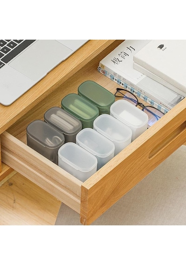 Beyaz Veri Kablosu Saklama Kutusu Toz Geçirmez Kulaklık Organizatör Kutusu Kapaklı Temizle Kablo Tel Konteyner Kutusu Ev Ofis İçin