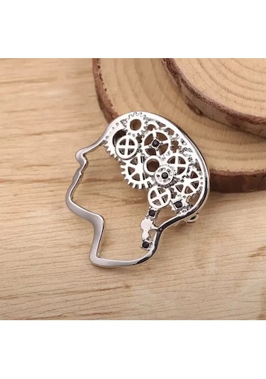 Fashion Jewelry Psikolog, Nörolog, Psikiyatrist İçin Broş Hediye 255630545 Gri