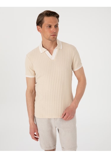 Pierre Cardin Erkek Bej Tişört 50310162-vr011 Bej