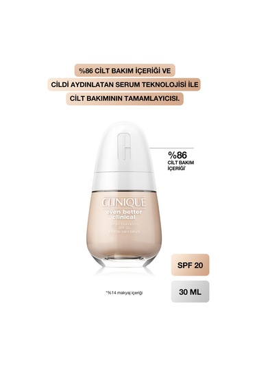 Clinique Even Better Clinical Serum Fondöten SPF 20 192333078235 85169 WN 01 Flax (VF) 30 ML