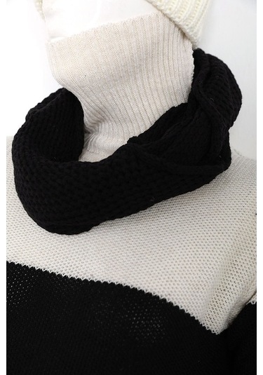 Unisex Örgü Boyunluk Kadın Erkek Atkı Akrilik