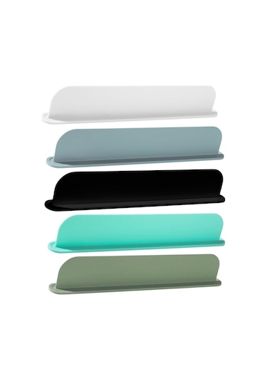 Kosona Yeşil Silikon Lavabo Su Sızıntısı Engelleyici, Mutfak/banyo Kullanıma Uygun, 49x5x8.5 Cm, Yıkama Makinesine Uygun, Kolay Temizlenir, Dayanıklı Su Bariyeri Yeşil