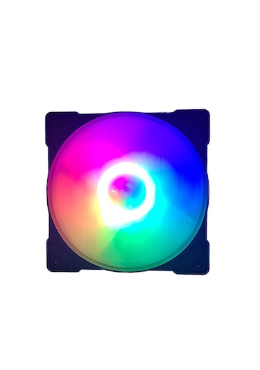 Daryun 12cm Kasa İçi Uyumlu Rainbow Led Fanlı Molex 4 Pin Soket Fan