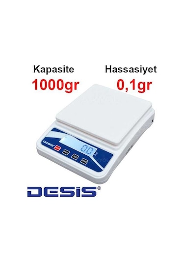 Desis Kfs-a 1000 Dijital Terazi - Hassasiyet 0,1 Gr. Max 1000 Gr.
