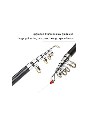 Shineyee 1.31m Çift Kollü Deniz Atma Kamışı - Geliştirilmiş Katlanabilir, Portatif Kısa Bölüm Tek Parça Olta Kamışı Çift Sap