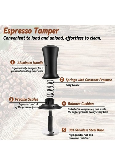 Flybuy Kahve Tamper 51mm Matlı, 41epaw Renkli, Espresso Mak. İçin Çok Renkli