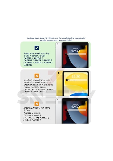 İpad 7.8.9.nesil 10.2 İnç Uyumlu Galaxy Shell Astront Temalı Çocu