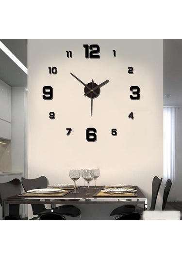 Hfambition Modern Gece Işık Saati, Dıy Duvar Saati, Kolay Kurulum, 60-90cm Akrilik Duvar Saati, Altın Renk. Renkli