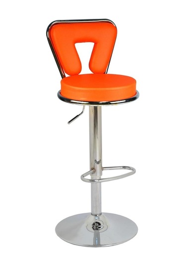 Bürocci 9540S0123 Virago Bar Sandalyesi Turuncu Deri Turuncu