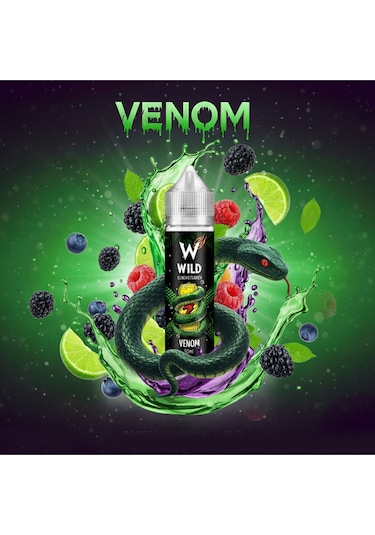 Venom - Premium Aroma 50ml - Enerji İçeceği, Ekşi, Karadut - Likit Tatlandırıcı