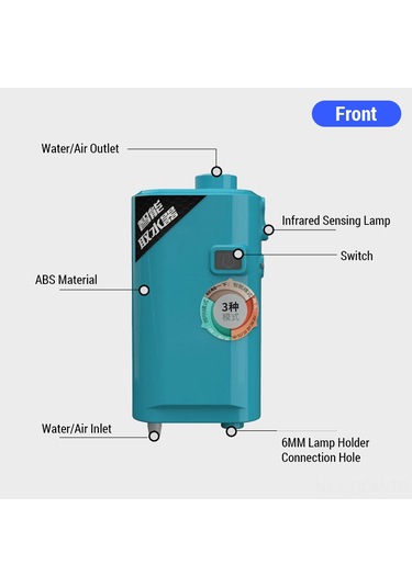 Qingmipy Otomatik Su Alma Balık Tutma Pompa, 1 Ton Su Daşıma Kapasitesi, 6 Saat Oksijenasyon, 36 Saat Aydınlatma, Mavi/beyaz/sarı/yeşil Seçenekli Mavi