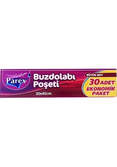 Parex Büyük Boy Buzdolabı Poşeti 30’lu 30 x 45 CM