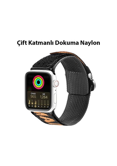 Dux Ducis Apple Watch Uyumlu 42/44/45mm İçin Kayış Kordon Lylon Loop- 5775