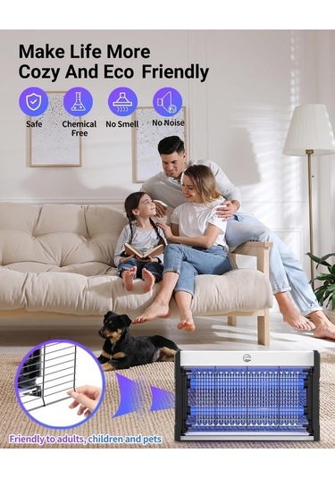 Fortunelane 3000v Yüksek Voltajlı Elektrikli Sivrisinek Zapper, Kapalı Sistemli Sivrisinek Katili, Sağlık Odaklı Sinek Tuzağı